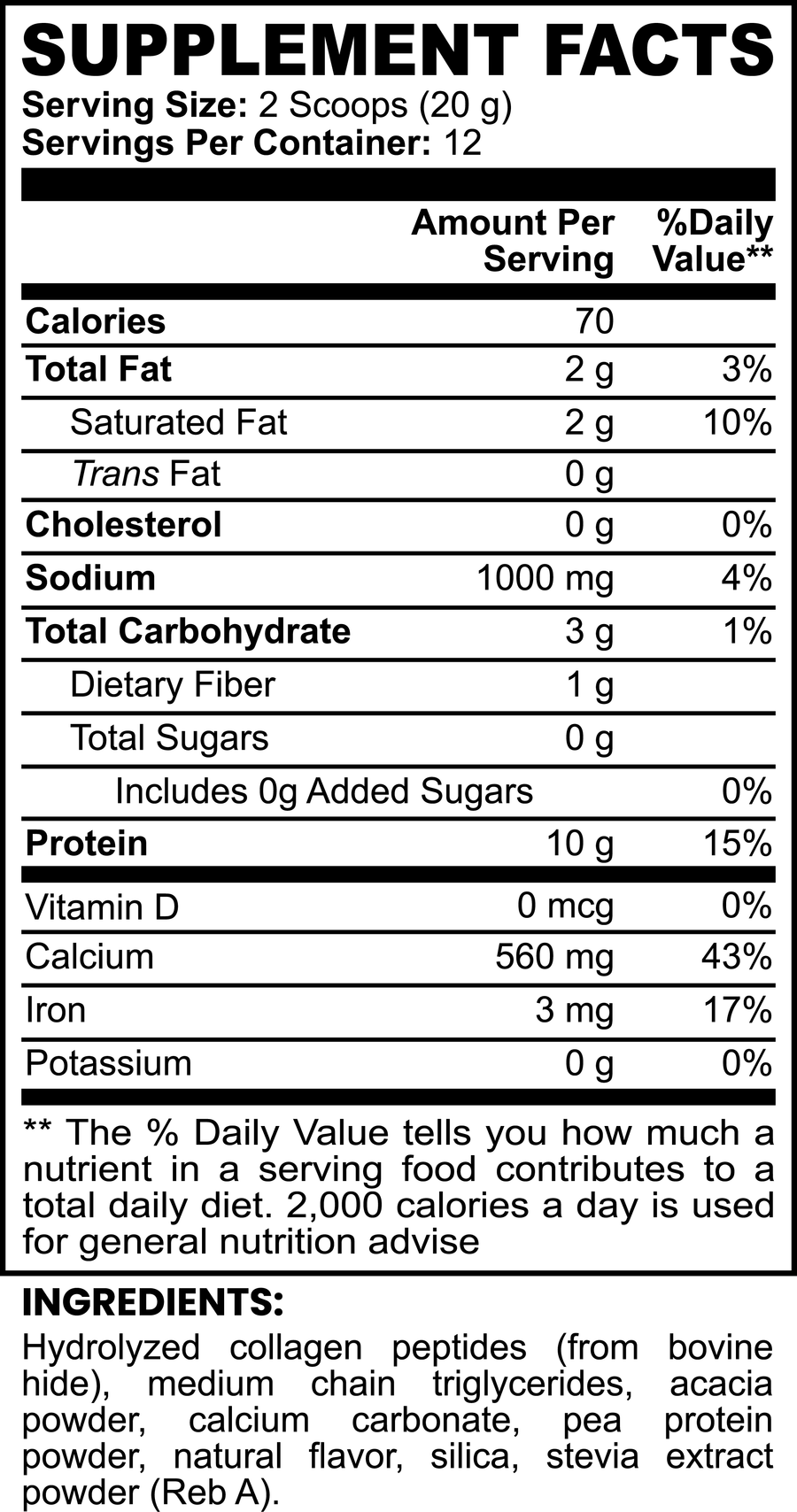 Grass-Fed Collagen Peptides Vanilla